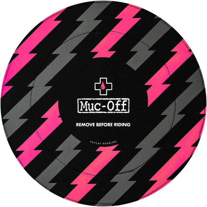 Cubiertas de freno de disco Muc-Off negras/rosas