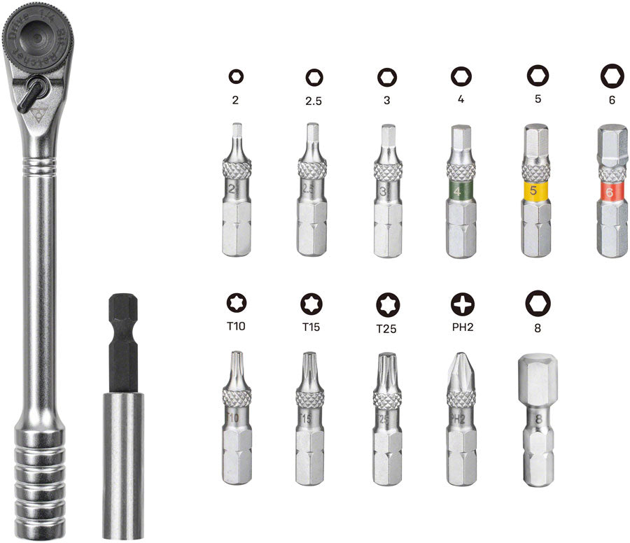 Herramienta multiusos Topeak Ratchet Rocket Essential HD de 12 puntas