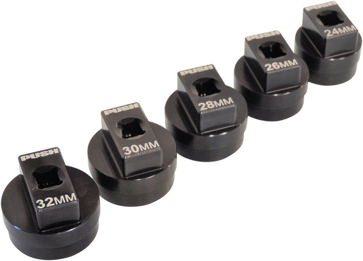 Juego de dados sin chaflán de 3/8" de PUSH Industries - 24/26/28/30/32 mm