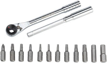 Prestacycle T-Handle Ratchet Deluxe 3-Way Ratchet T-Handle Tool Kit 12 Piece Bit Set