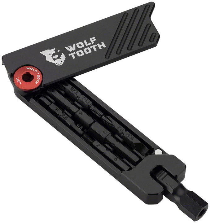 Llave hexagonal Wolf Tooth de 6 puntas - Multiherramienta roja
