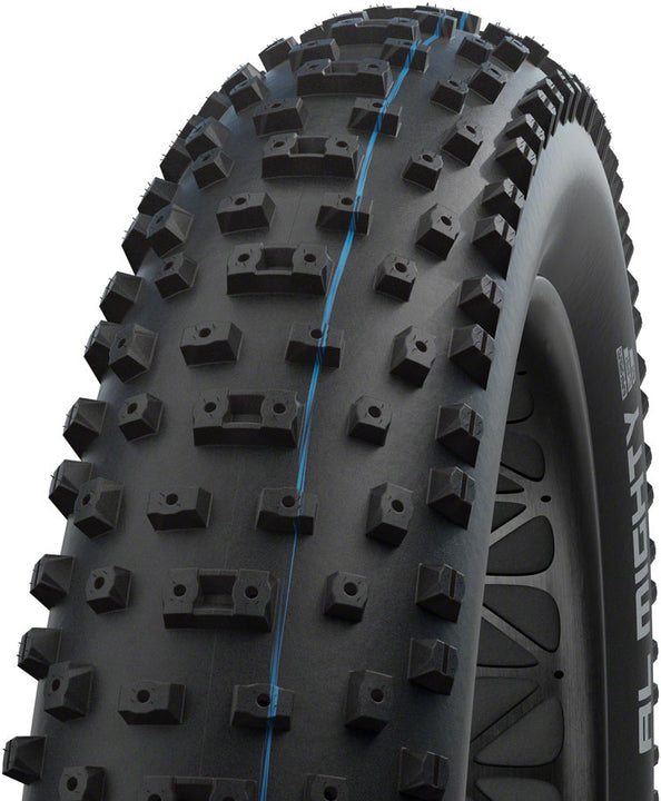 Neumático Schwalbe Al Mighty - 26 x 4.8" Tubeless Plegable Negro Evolution Line Addix Speed ​​Grip Super Ground E-25