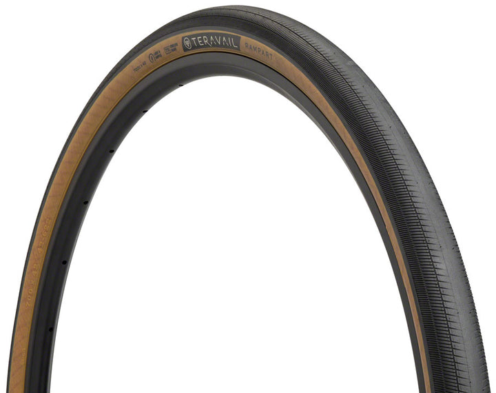 Neumático Teravail Rampart - 700 x 42 sin cámara, plegable, color tostado, ligero, flexible, compuesto rápido