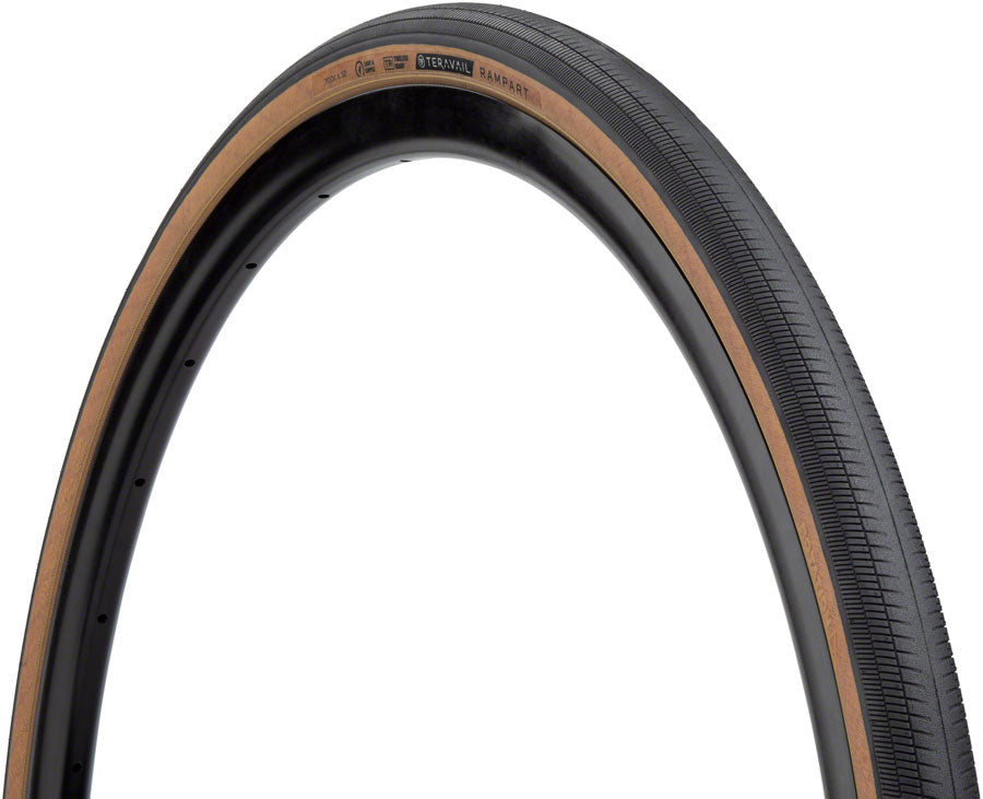 Neumático Teravail Rampart - 700 x 32 sin cámara, plegable, color tostado, ligero, flexible, compuesto rápido