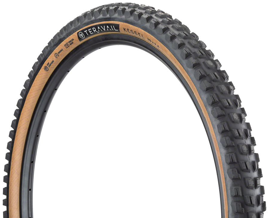 Neumático Teravail Kessel - 29 x 2,5 sin cámara, plegable, color tostado, compuesto Durable Grip Plus
