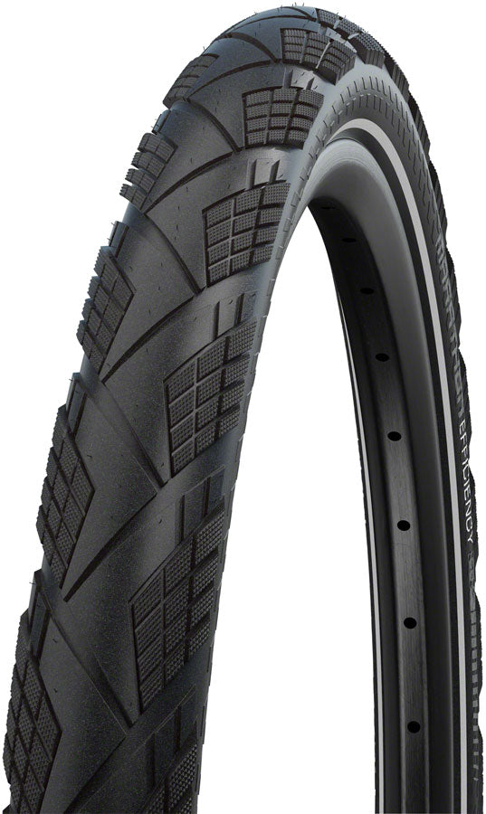 Neumático Schwalbe Marathon Efficiency - 700 x 50 / 28 x 2 Clincher plegable negro/reflectante Evolution Line Super Race Addix Race E-50