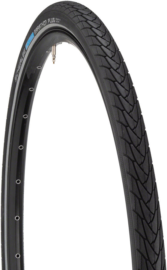 Schwalbe Marathon Plus Tire - 26 x 1 3/8 Clincher Wire BLK/Reflective Performance Line