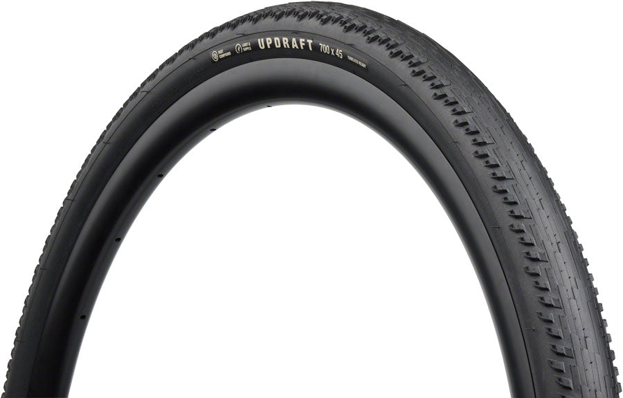 Neumático Teravail Updraft - 700 x 45 Tubeless Plegable BLK Compuesto Rápido y Duradero