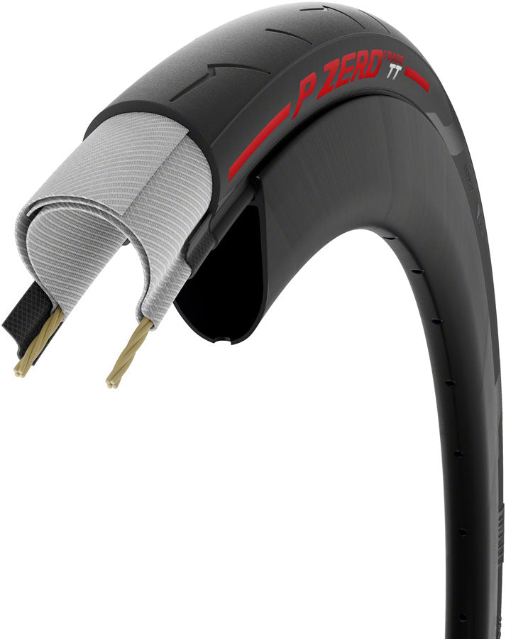 Neumático Pirelli P ZERO Race TT - 700 x 28 Clincher Plegable Etiqueta Roja TechBelt SmartEvo