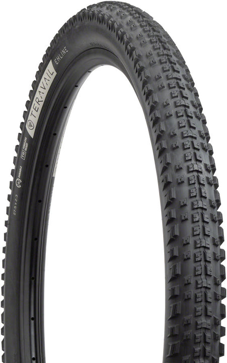 Neumático Teravail Ehline - 27,5 x 2,3 sin cámara, plegable, negro, compuesto ligero, flexible y rápido