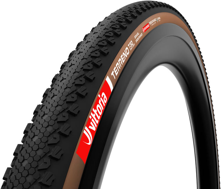 Neumático Vittoria Terreno T30 Fine Loose - 700 x 40 Tubeless Plegable Negro/Marrón Gravel Endurance Graphene G2.0