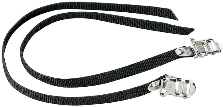 Correas para dedos básicas de nailon de 450 mm, color negro, par