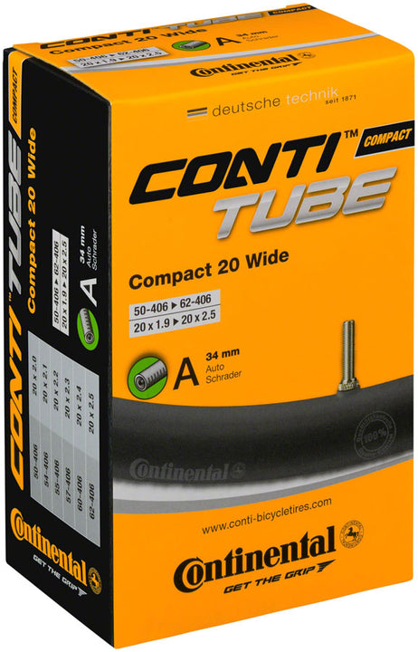 Cámara de aire Continental Standard - 20 x 1,9-2,5, válvula Schrader de 34 mm