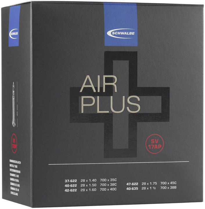 Cámara Schwalbe Air Plus - 700 x 35 - 47 mm, válvula Presta de 40 mm