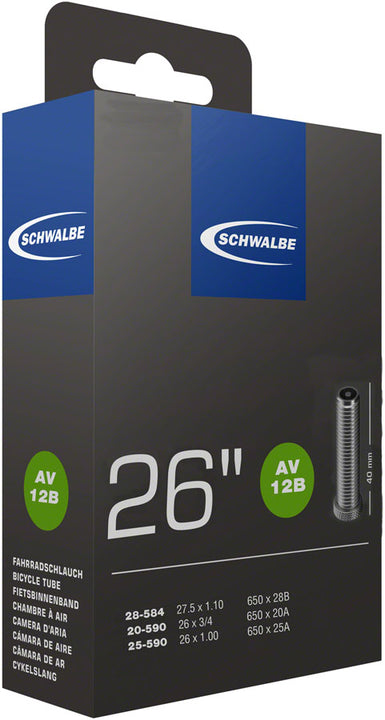 Cámara de aire estándar Schwalbe - 26 x 1 - 1,5/650 x 23 mm Válvula Schrader de 40 mm