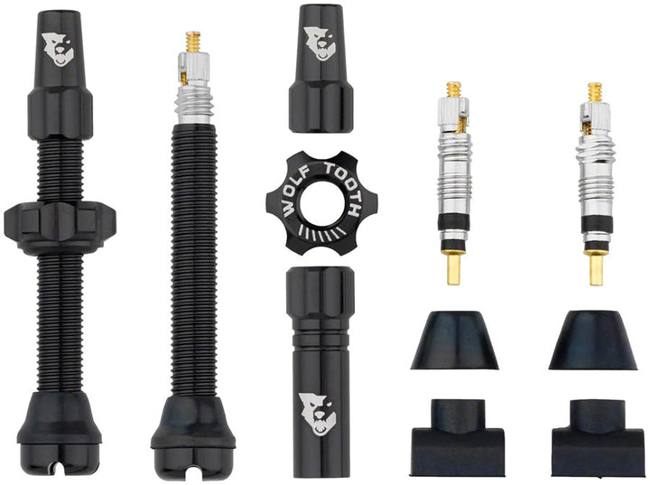 Kit de vástago de válvula sin cámara Wolf Tooth - 44 mm Negro