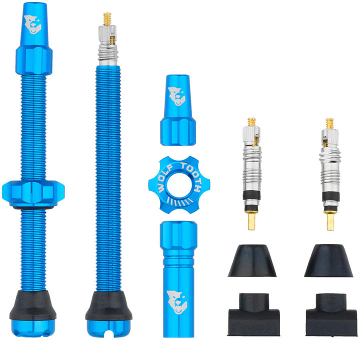 Kit de válvula sin cámara Wolf Tooth - 60 mm Azul