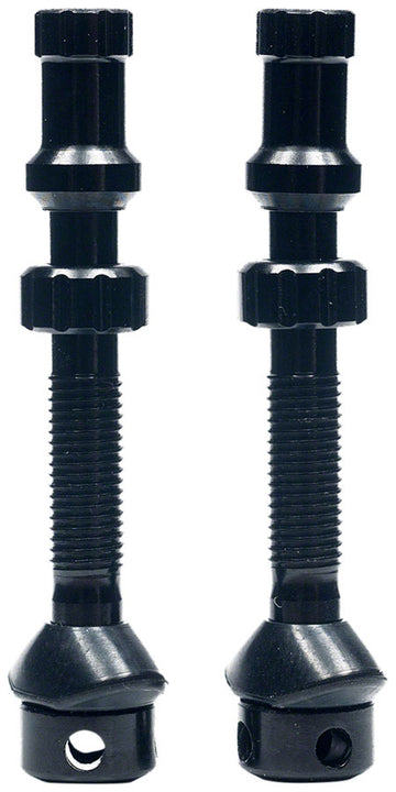 Vástagos de válvula Stans Tubeless Exo-Core - Par de válvulas de aleación regulares negras