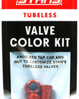 Kit de colores para tapas de válvulas sin cámara Stans (par naranja)