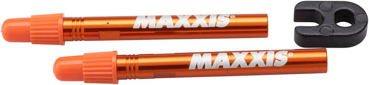 Válvulas Maxxis MVS Tubeless - Par Presta de 60 mm, color naranja