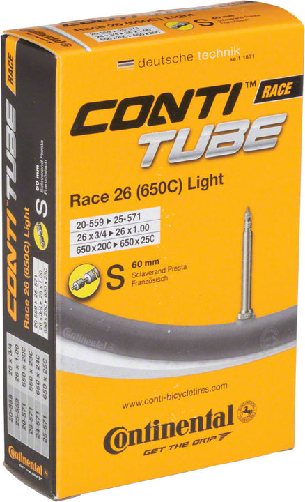 Cámara de aire Continental Light - 26/650c x 20 - 25 mm, válvula Presta de 60 mm