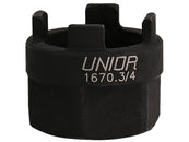 Herramienta Unior Extractor de rueda libre Suntour de 4 muescas
