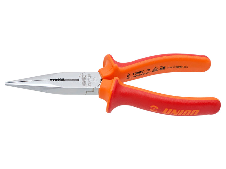 Alicates de punta larga Tool Unior con corte lateral/agarre recto para tubos