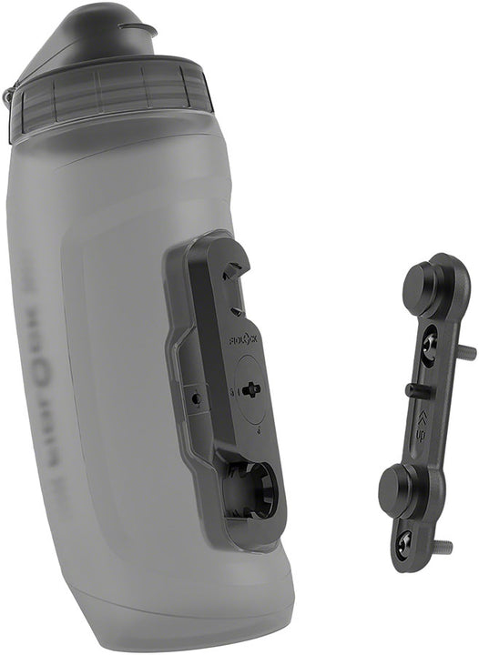 Portabidón Fidlock TWIST - Base para bicicleta, atornillable, 590 ml, color ahumado