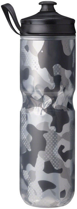 Botella de agua térmica Hydrapak Polar Sport Contender - 24 oz, color negro