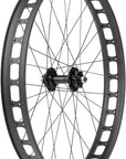Rueda delantera Blizzerk de 26" con cierre rápido y 135 mm Pugsley de 6 tornillos y 32 agujeros, color negro