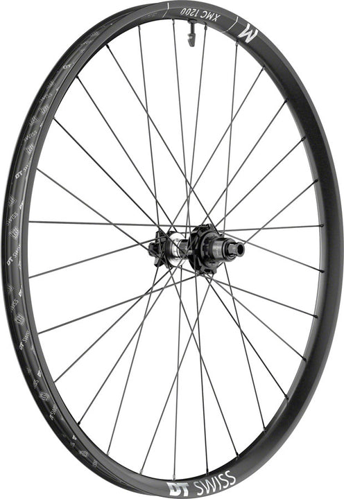 Rueda trasera DT Swiss XMC 1200 Spline de 29", 12 x 148 mm, 6 tornillos, XD/Micro Spline, trinquete DEG 90, negro