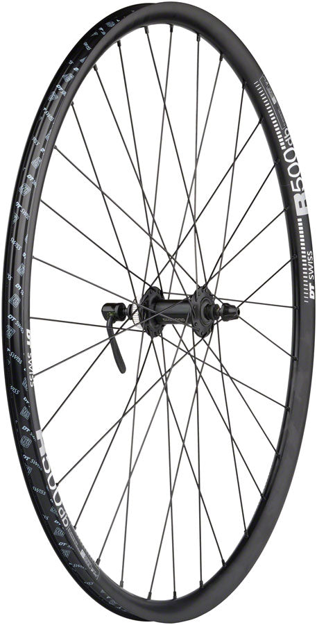 Juego de ruedas de disco Shimano / DT R500 de calidad - 700 QR x 100/135 mm Center-Lock HG 11 MTN BLK