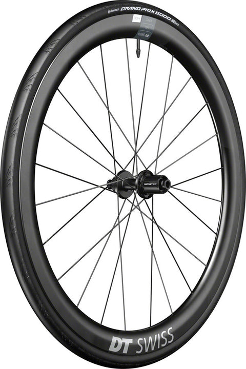 DT Swiss ERC 1400 DiCut 45 Rear Wheel - 700 12 x 142mm Center-Lock HG11 Road/XDR Ratchet EXP 36 BLK WTS w/GP5000 STR Tire