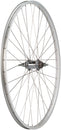 Rueda trasera Quality Wheels Value de pared simple con freno de contrapedal - 700c, 3/8" x 124 mm, freno de contrapedal, piñón de 3 dientes, color plateado
