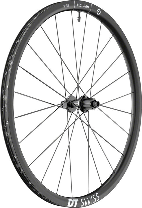 Rueda trasera DT Swiss GRC 1400 DICUT 30 - 700 12 x 142 mm Center-Lock N3W Ratchet EXP 36 BLK
