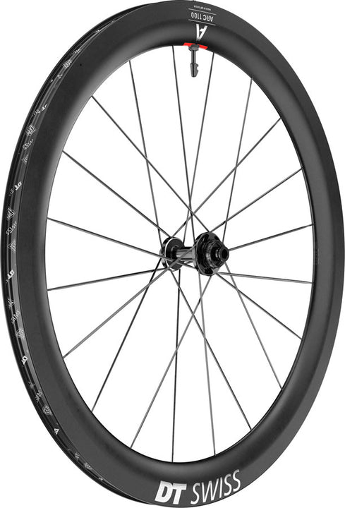 Rueda delantera DT Swiss ARC 1100 DiCut 55 - 700 12 x 100 mm, Center-Lock, negra