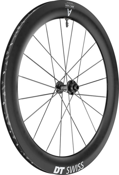 Rueda delantera DT Swiss ARC 1400 DiCut 65 - 700 12 x 100 mm, Center-Lock, negra