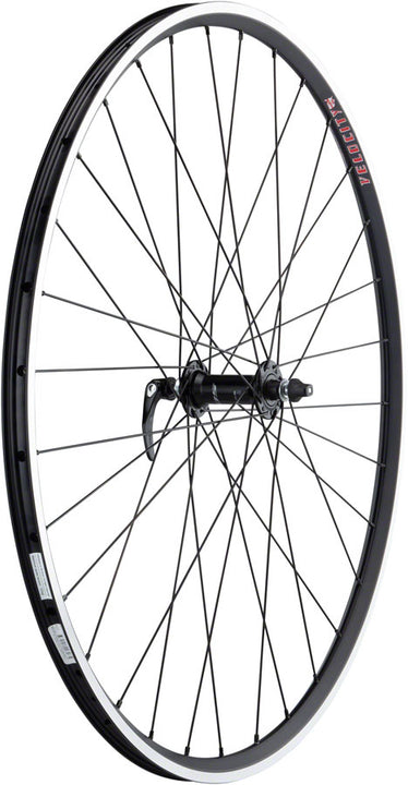 Quality Wheels 105/Velocity A23 Front Wheel - 700 QR x 100mm Rim Brake BLK Tubeless-Ready Clincher 32H