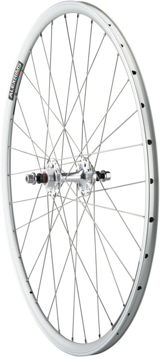 Quality Wheels Value Double Wall Series Track Rear Wheel - 700 10 x 1 x 120mm Rim Brake Fixed/Freewheel Silver Clincher Sealed 32H