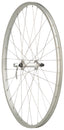 Quality Wheels Value Single Wall Series Front Wheel - 26" QR x 100mm Rim Brake Silver Clincher 36H