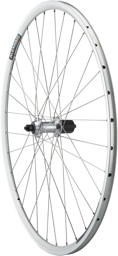 Quality Wheels Tiagra/DA22 Rear Wheel - 700 QR x 130mm Rim Brake HG 11 Road Silver Clincher 32H