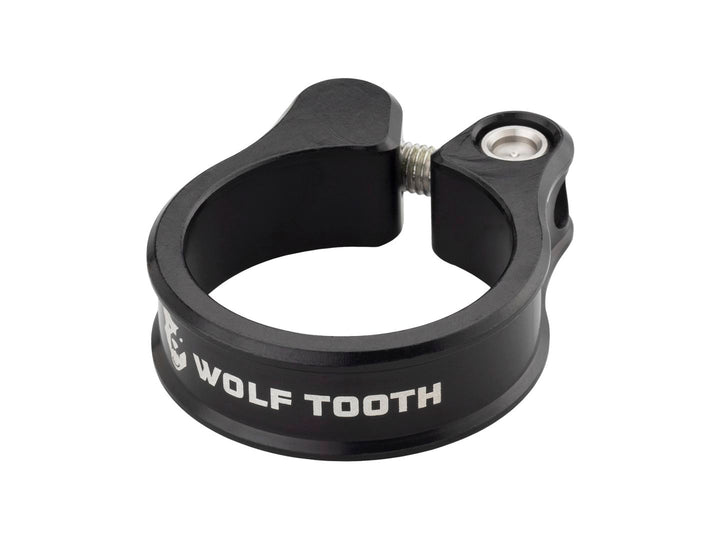 Abrazadera de tija de sillín Wolf Tooth de 34,9 mm, color negro, atornillable