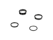 Wheels Manufacturing Aluminum Headset Spacer - 1-1/8" Assorted 4pcs Black