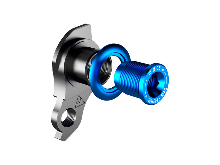 Wheels Manufacturing Universal Derailleur Hanger - 487-5 For Trek ABP MTB Frames designed to accept SRAM UDH BLK/Teal