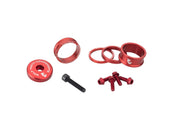 Kit de espaciadores para dirección Wolf Tooth BlingKit 3 510 de 15 mm, color rojo