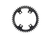 Plato Wolf Tooth Shimano 110 BCD asimétrico - 42 dientes, 110 BCD asimétrico, 4 tornillos, tope de caída para bielas Shimano (negro)