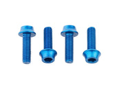 Pernos para portabidón Wolf Tooth - Juego de 4, aluminio azul