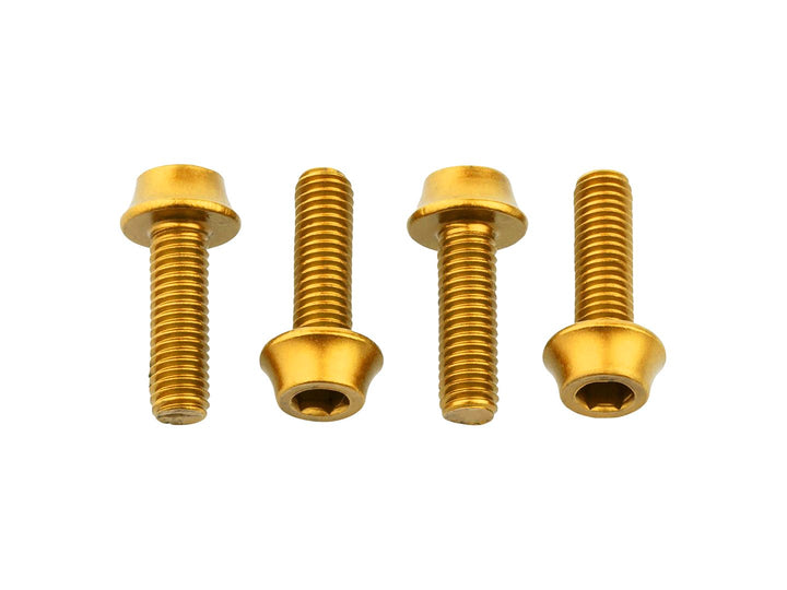 Juego de 4 pernos para portabidón Wolf Tooth, aluminio dorado