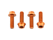 Juego de 4 pernos para portabidones Wolf Tooth de aluminio naranja