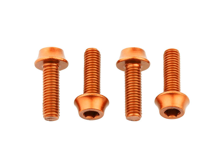 Juego de 4 pernos para portabidones Wolf Tooth de aluminio naranja